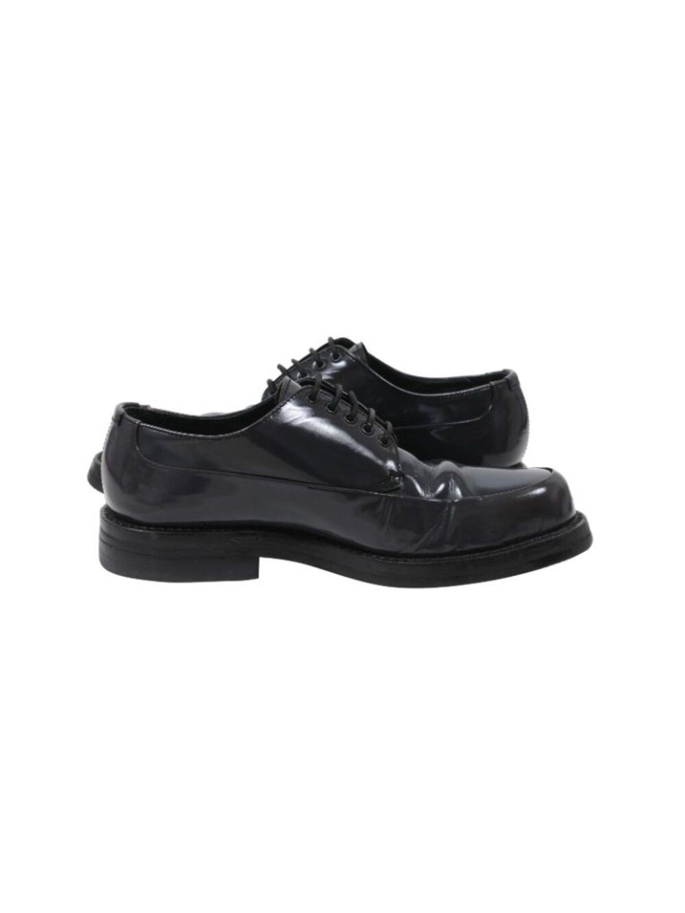 Prada Vintage  Derby Size US 8 UK7 Grey Smooth Leather Oxford Lace Ups - Picture 7 of 9